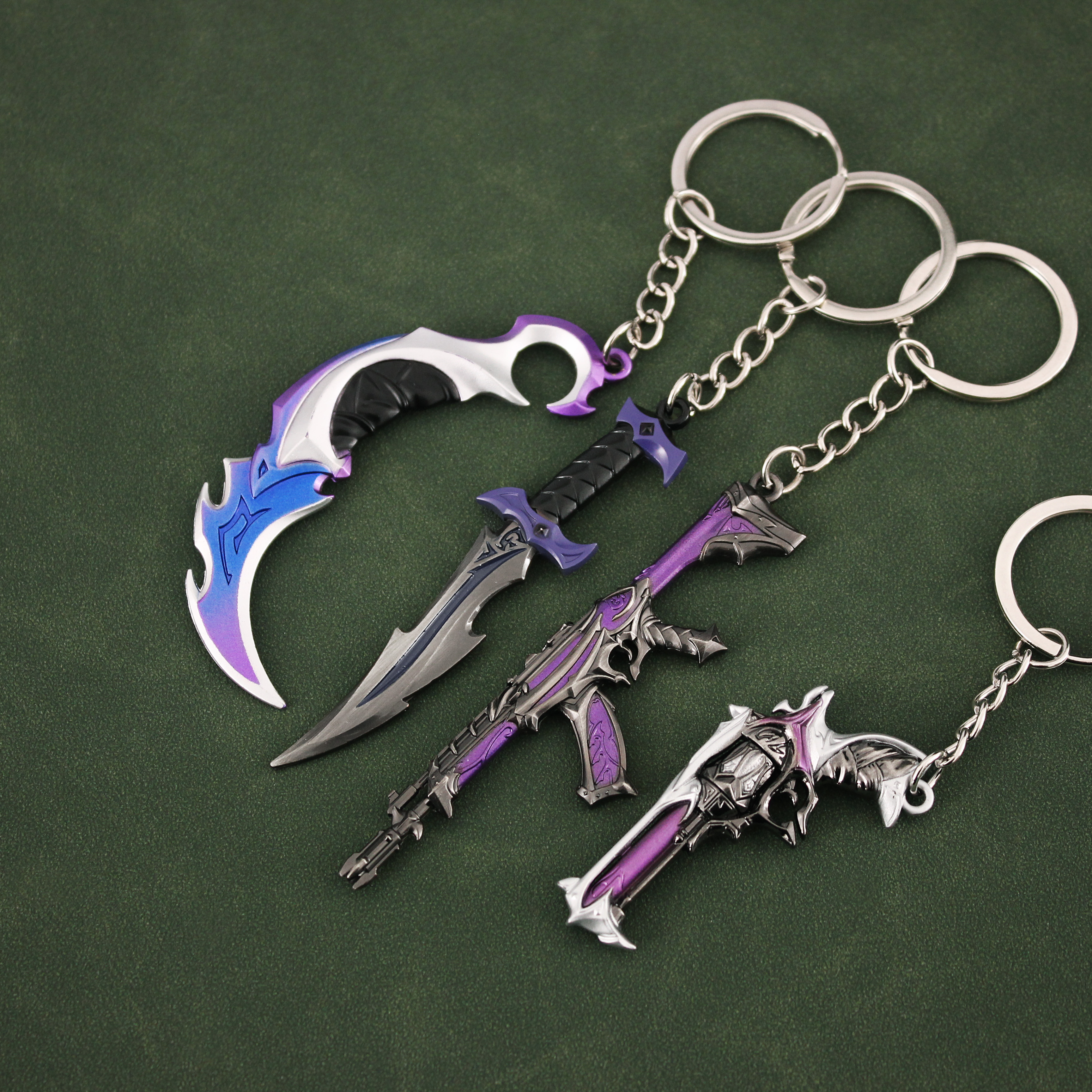 Дешевый брелок Valorant Reaver Knife Weapon Phantom SPECTRUM 9 см, мини-пистолет из металлического сплава, модель игровой периферии, подвеска для детей, игрушки