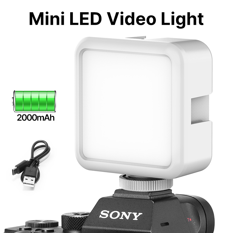 Ulanzi VL49 Mini LED Luz de Vídeo 2000mAh CRI 95 + 5500K Fotografia Portátil Vlogger Luz de Preenchimento com Sapata Fria para Câmera DSLR
