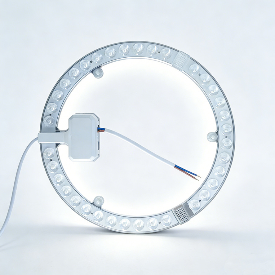 Panel de Luz LED Circular AC220V-240V, 12W 18W 24W 36W, Luz Blanca Fría, Lámpara de Techo Redonda, Fuente de Luz Circular