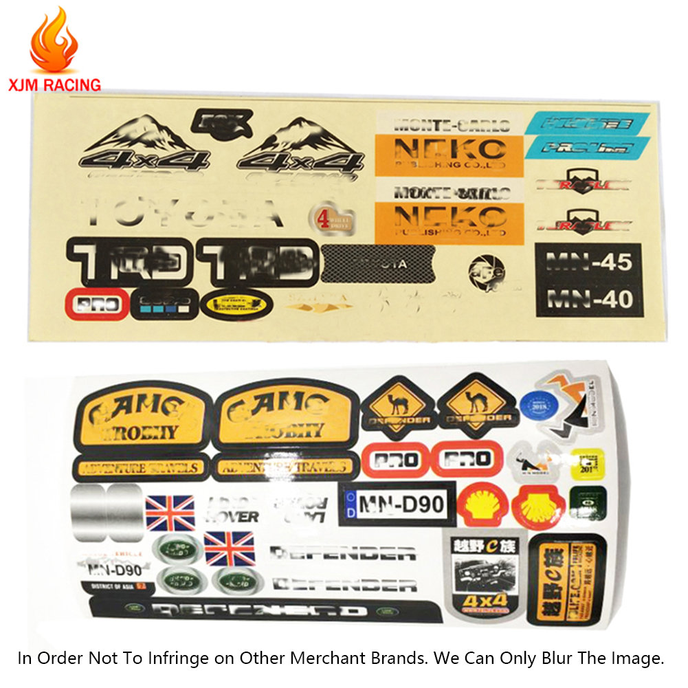 RC Auto Modell Aufkleber MN D90 D91 MN99S MN45 WPL B14 B24 B16 B36 C14 C24 RC Auto Ersatzteile DIY Simulation Körper RC Aufkleber