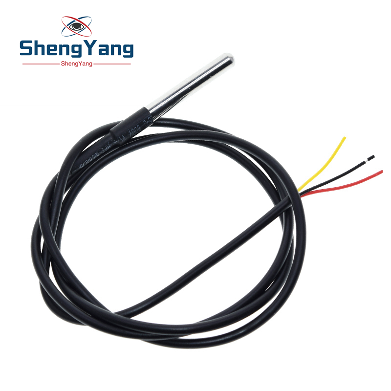 TZT DS1820 paquete de acero inoxidable impermeable DS18b20 sonda de temperatura sensor de temperatura 18B20 para arduino