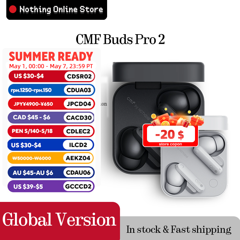Быстрая доставка CMF Buds Pro 2 с гибридными микрофонами 6HD с активным шумоподавлением 50 дБ