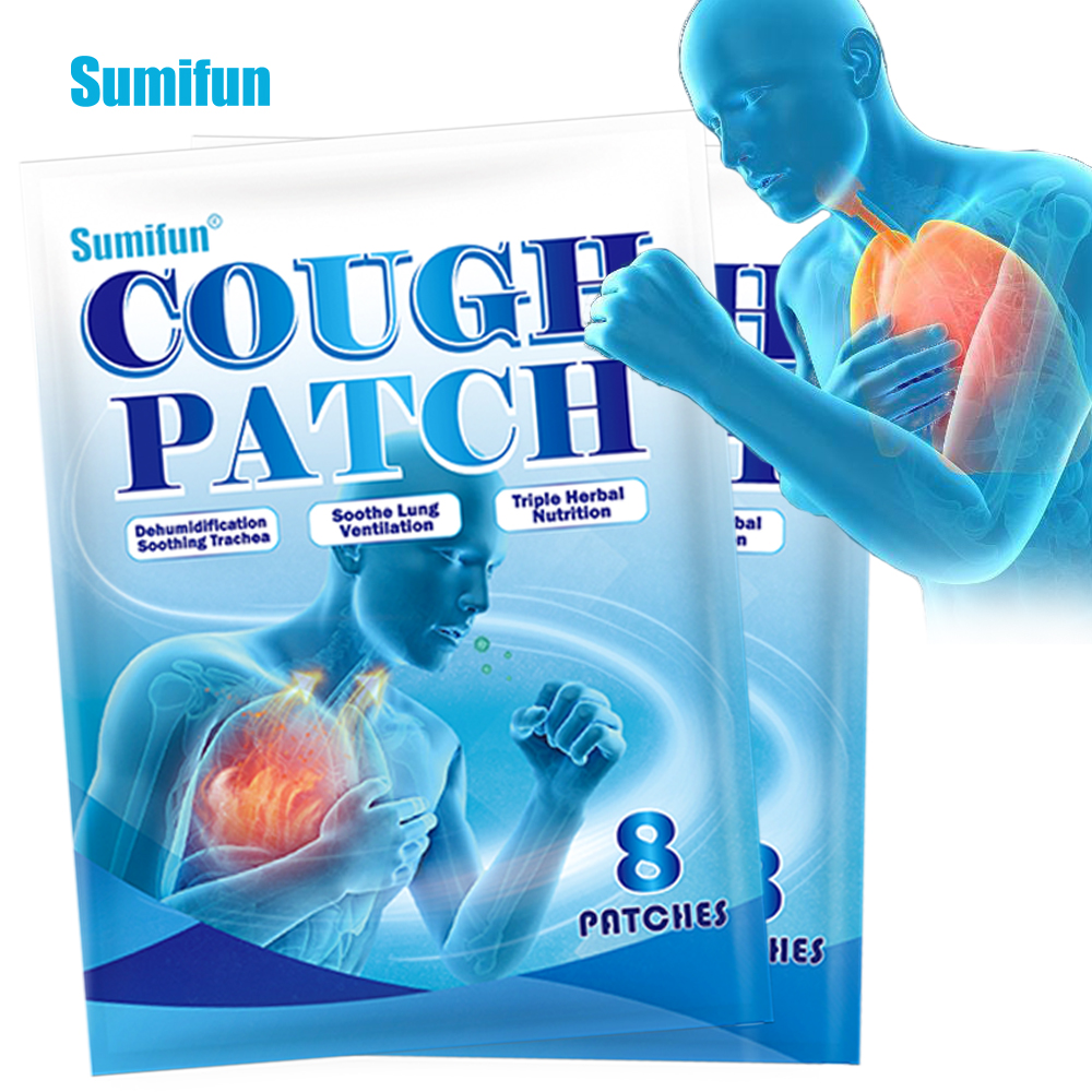 8-80 Uds Sumifun parche respiratorio antisuciedad a base de hierbas yeso para la tos pegatina medicina hierbas parche de humedad para aliviar la tos asma