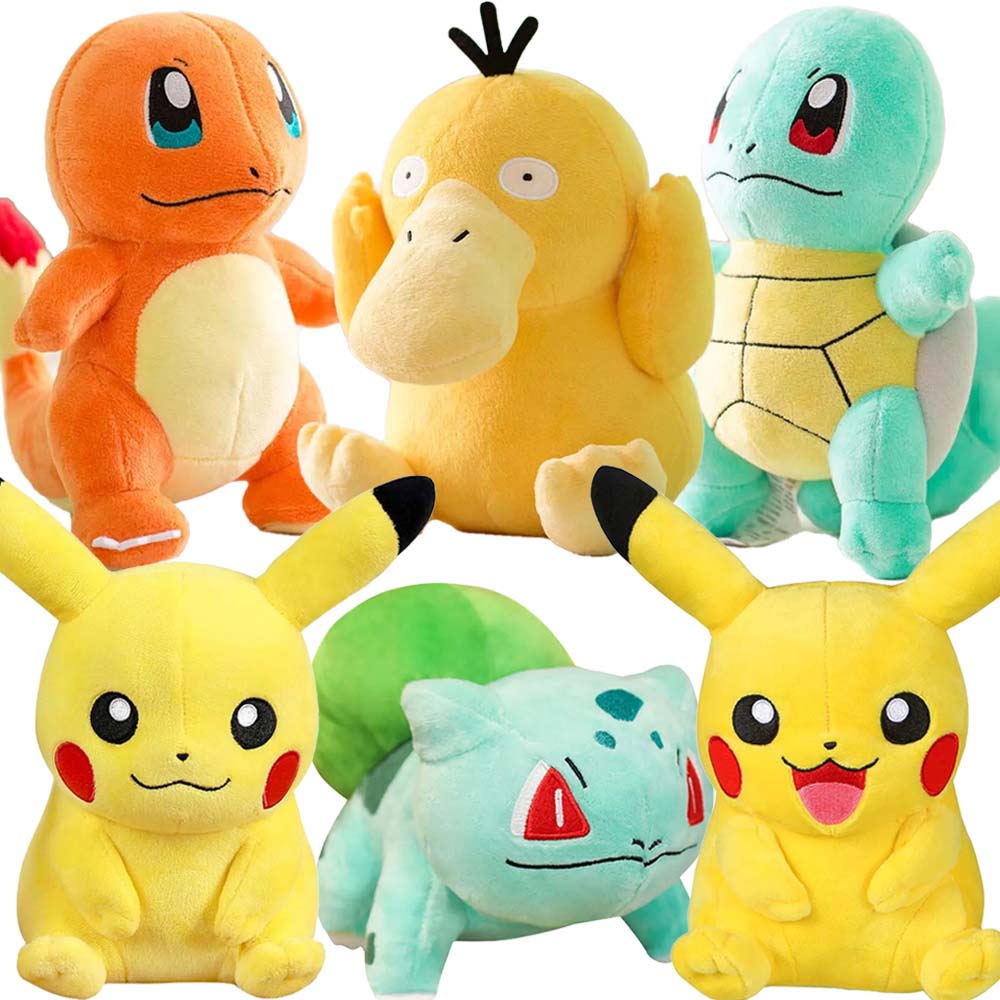 25 см плюшевые игрушки с покемонами Kawaii Пикачу Сквиртл черепаха Charmander Jigglypuff Bulbasaur Psyduck Pokémon аниме детский подарок