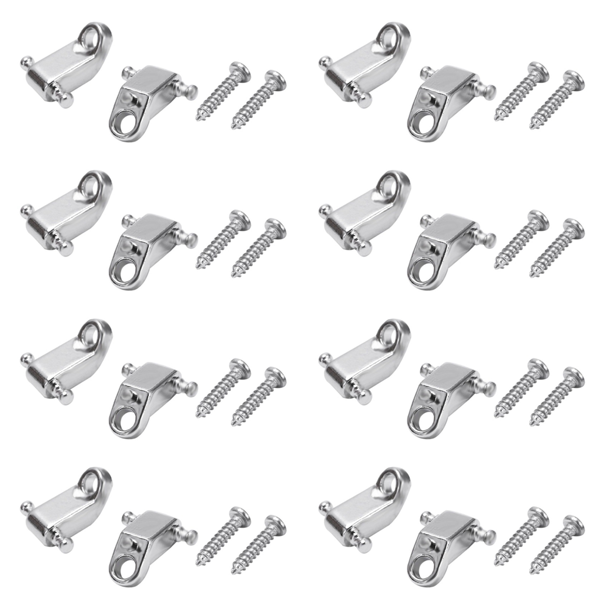 A71P 16 Pcs Electric Guitar Roller String Tree String Retainer - Silver