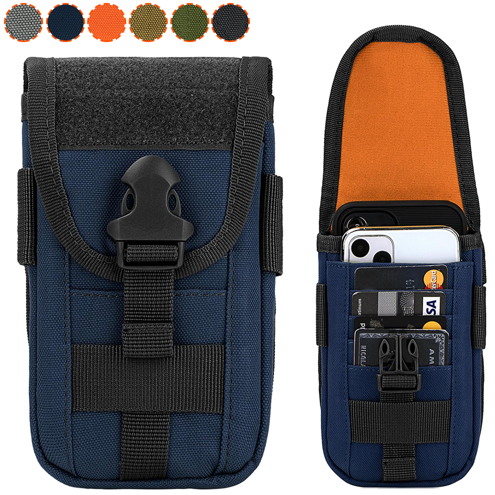 Tactische MOLLE telefoonzakje en kaarthouder EDC Utility heuptas Smartphone-holster met gadget-organizer