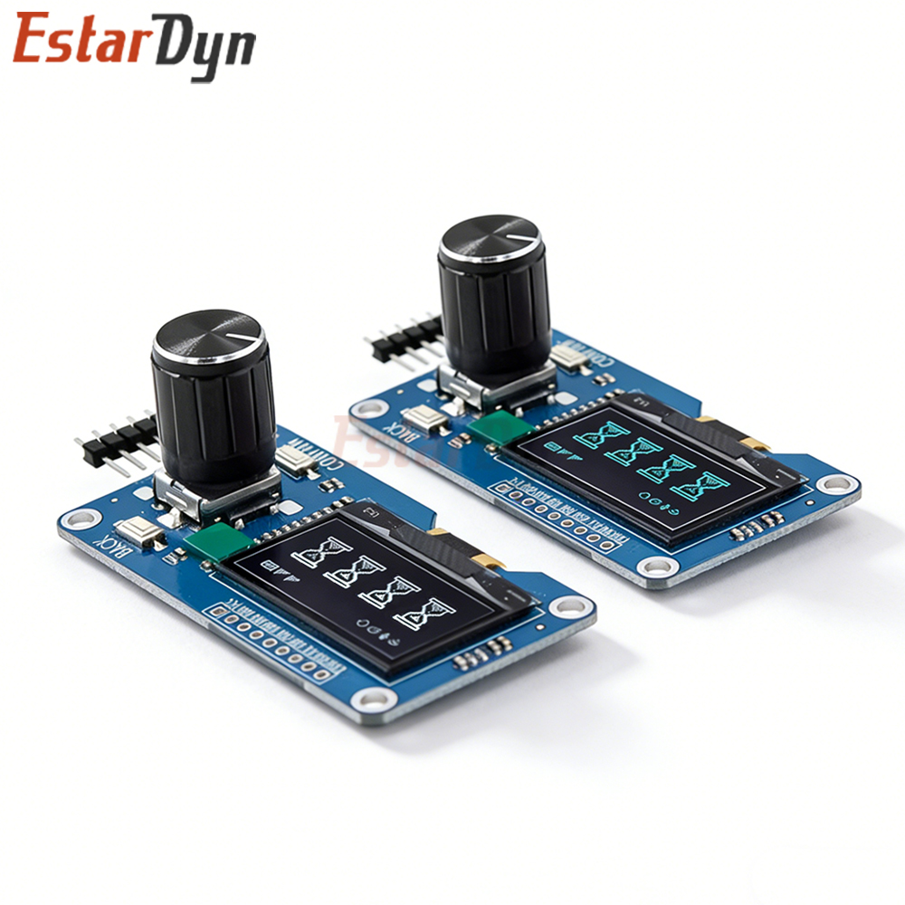 Wyświetlacz OLED Estardyn 1.3 cala z modułem enkodera obrotowego EC11, ekran IIC biało-niebieski do sterowania menu Arduino DIY