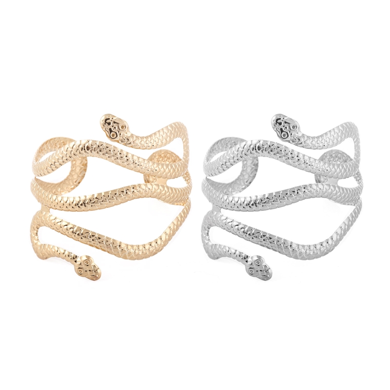 Retro Hy Lạp Mã Mở Kết Thúc Hình Con Rắn Vòng Tay Tay Cánh Tay Trên Vòng Bít Armlet Lễ Hội Cô Dâu Vũ Trang Sức
