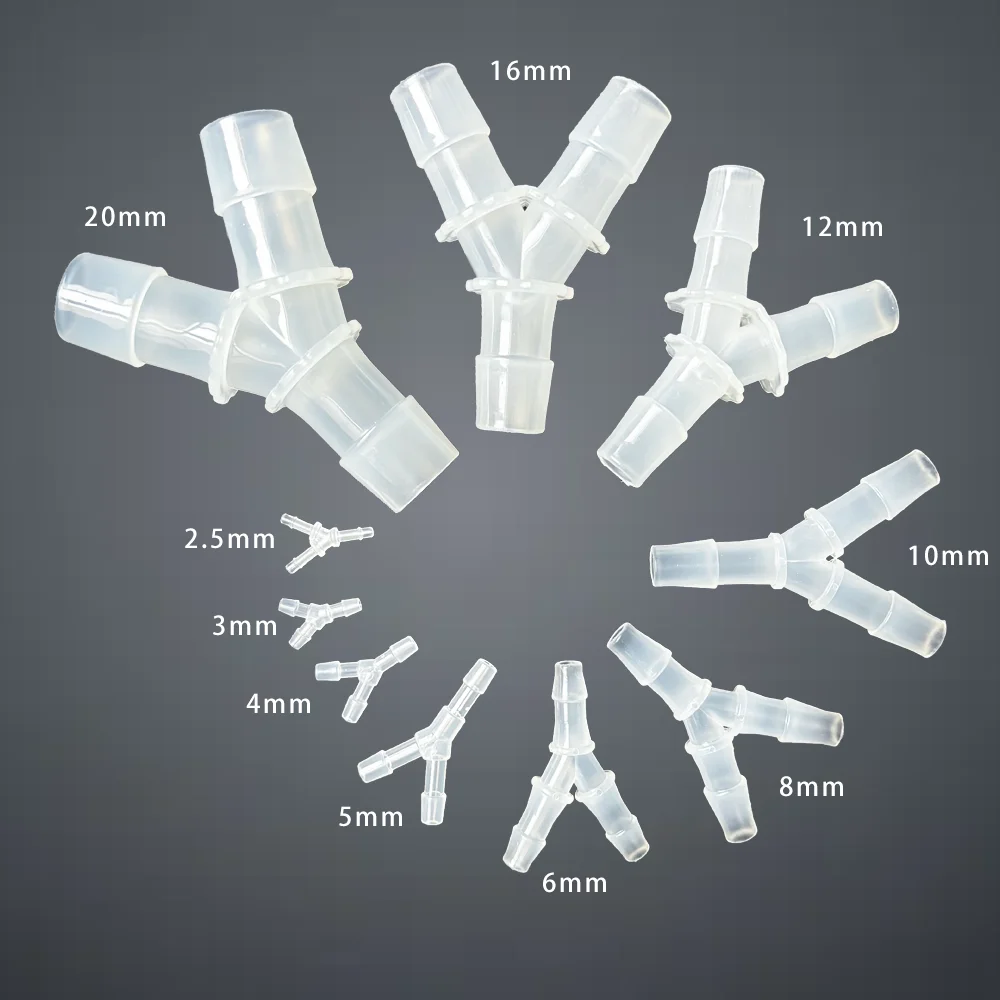 5 pezzi connettore a T tubo flessibile raccordo a forma di Y divisore di flusso d'aria acqua giunto per tubi in plastica per irrigazione a goccia acquari giardino