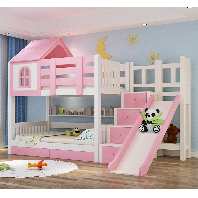 Storage Space Children Bed Minimalist Unique Japanese Wooden Children Bed Frame Bunk Modern Lit Cabane Enfant Furniture For Home