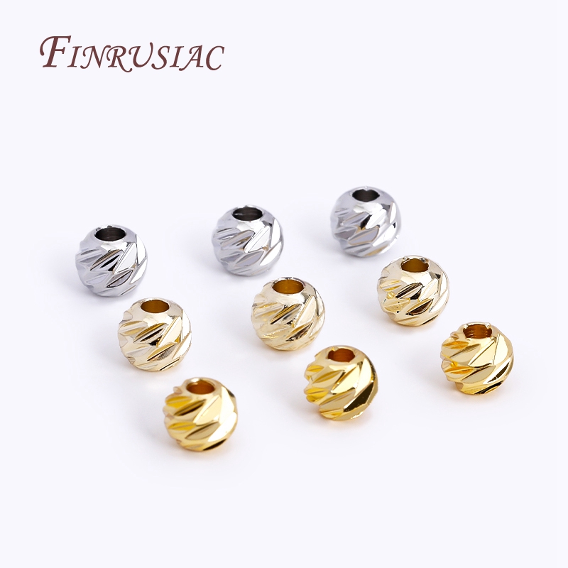 18K Gold Plated Spacer Bead For Jewelry Making,2.5-6mm Beads Separators,Decorative Beads For Bracelets,DIY Accessories Wholesale