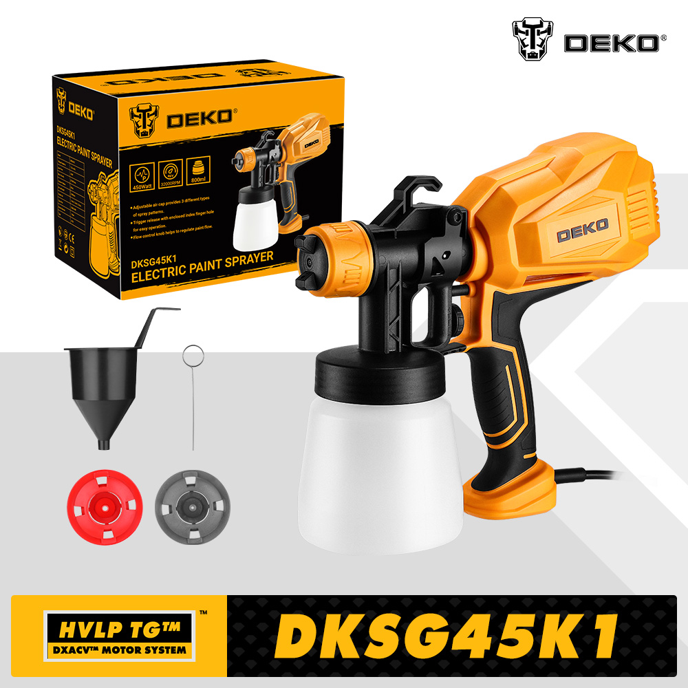 DEKO-PISTOLA DE PULVERIZACIÓN eléctrica para el hogar, nuevo producto, DKSG45K1, 450W, bricolaje