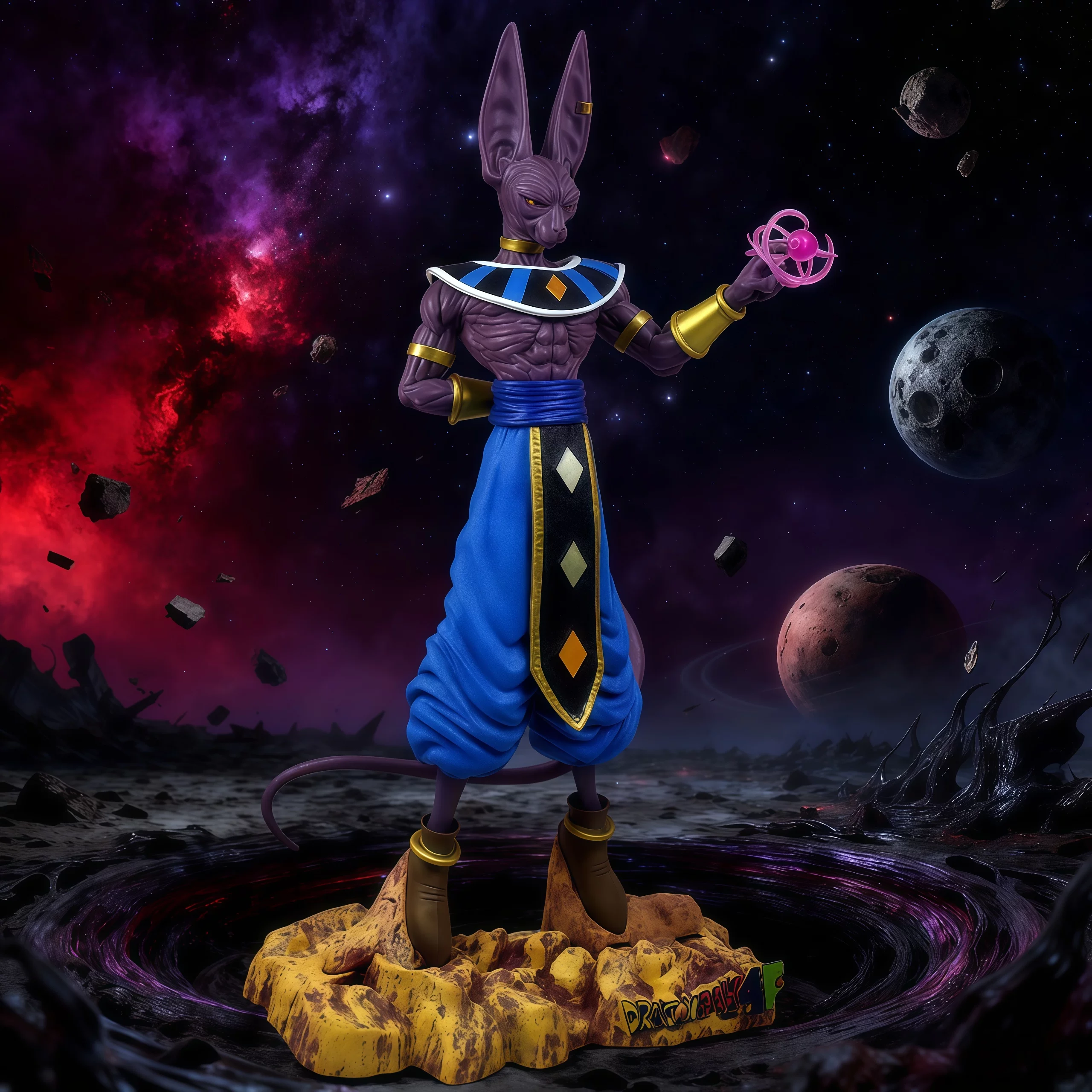 Figurine Anime Dragon Ball Z Beerus de 30 cm, modèle en PVC, ornement, statue statique, décoration de boîtier d'ordinateur, décoration de bureau, jouets de collection