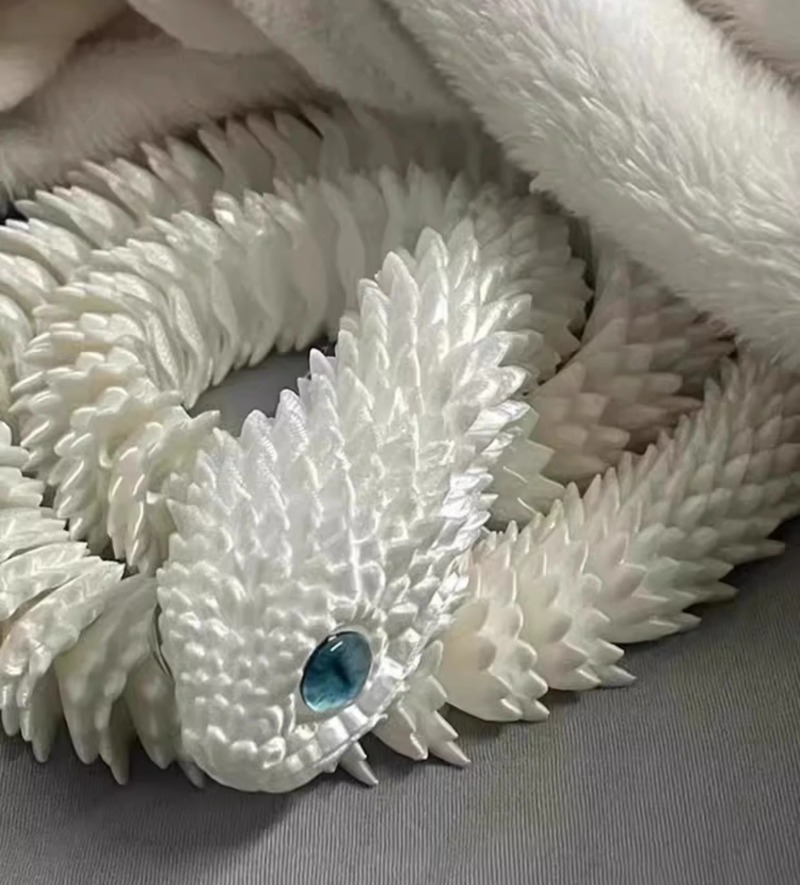 3D-geprinte slang beweegbare gezamenlijke speelgoedpop simulatie slangmodel kantoor desktop decoratie handwerk speelgoed voor kinderen cadeau 30 cm