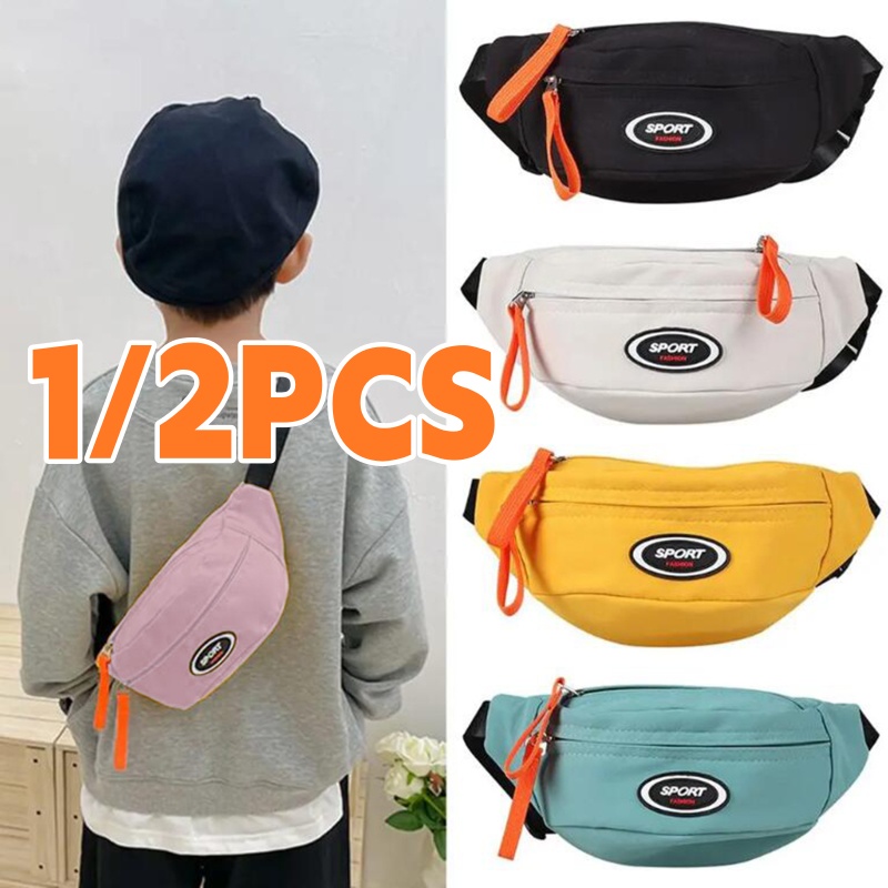 Nowa moda Urocza dziecięca torba na klatkę piersiową Jedno ramię Crossbody Fanny Pack Płócienna torba przekątna Dziewczyna Chłopiec Torba na zamek błyskawiczny Portmonetka