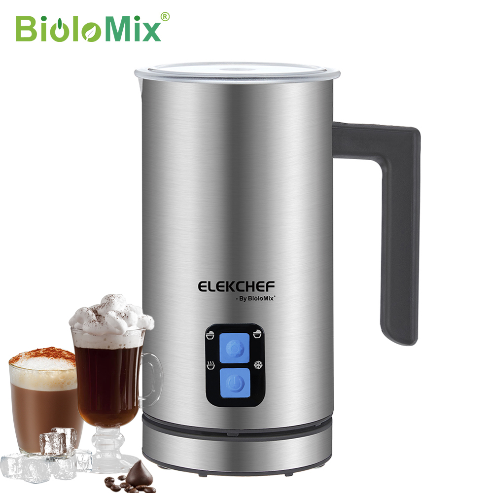 BioloMix-Espumador de leche 4 en 1 mejorado, calentador de leche automático, frío/caliente, café Latte, capuchino, Chocolate