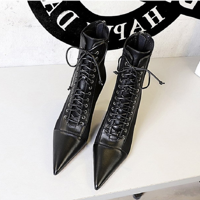 Botas de Invierno BIGTREE 2026 para Mujer, Botines Sexys con Punta en Pico y Tacón de Aguja, Tallas Grandes 42 43