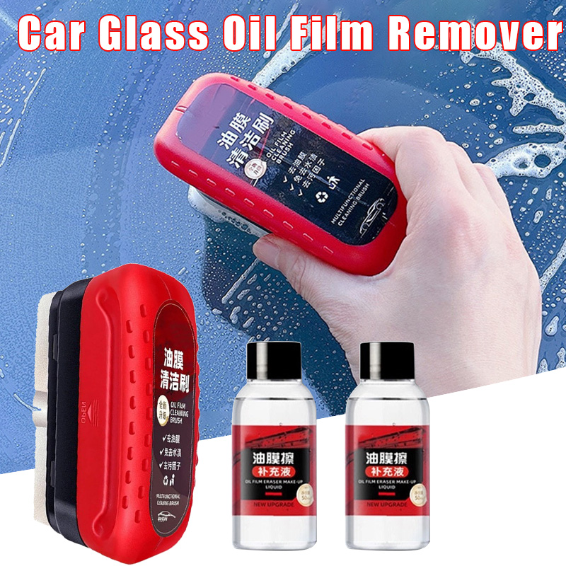 Removedor de película de aceite de vidrio para coche, limpiador potente, esponja de limpieza para vidrio de coche, cepillo de limpieza para parabrisas, limpieza de manchas de ventana transparente, detalles automáticos