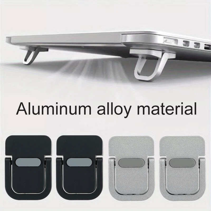 2 szt./zestaw Podstawka pod Laptop Podstawka pod Klawiaturę Komputerową Podwyższenie Aluminiowa Mini Przenośna Podstawka pod Laptop do Notebooka