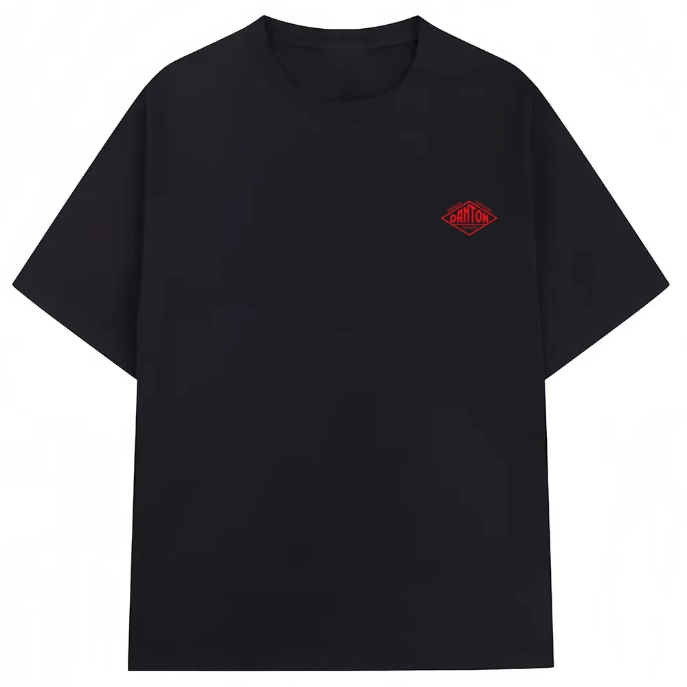 2026 Neue Modelle für japanische Exportbestellungen, klassische Drucke, modische Unifarben, schlichte, locker sitzende Kurzarm-Shirts aus 100 % Baumwolle