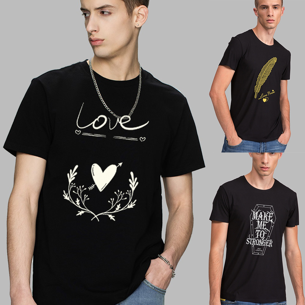 T-shirt à manches courtes et col rond pour hommes, haut décontracté, respirant, blanc, image imprimée, mode estivale, commpiedmont, vêtements pour hommes