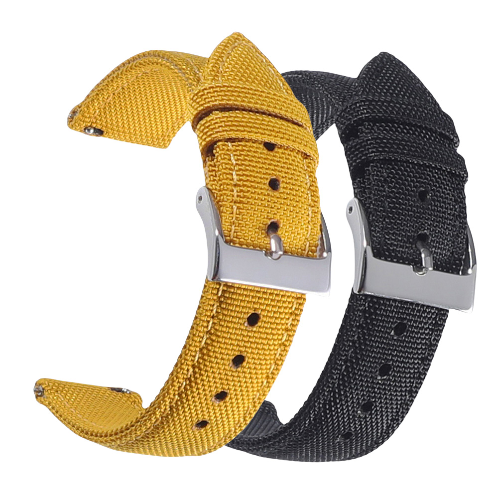 Pulseira de relógio premium em nylon, à prova d'água, durável, 18mm, 19mm, 20mm, 21mm, 22mm, 24mm, pulseira esportiva de liberação rápida para homens