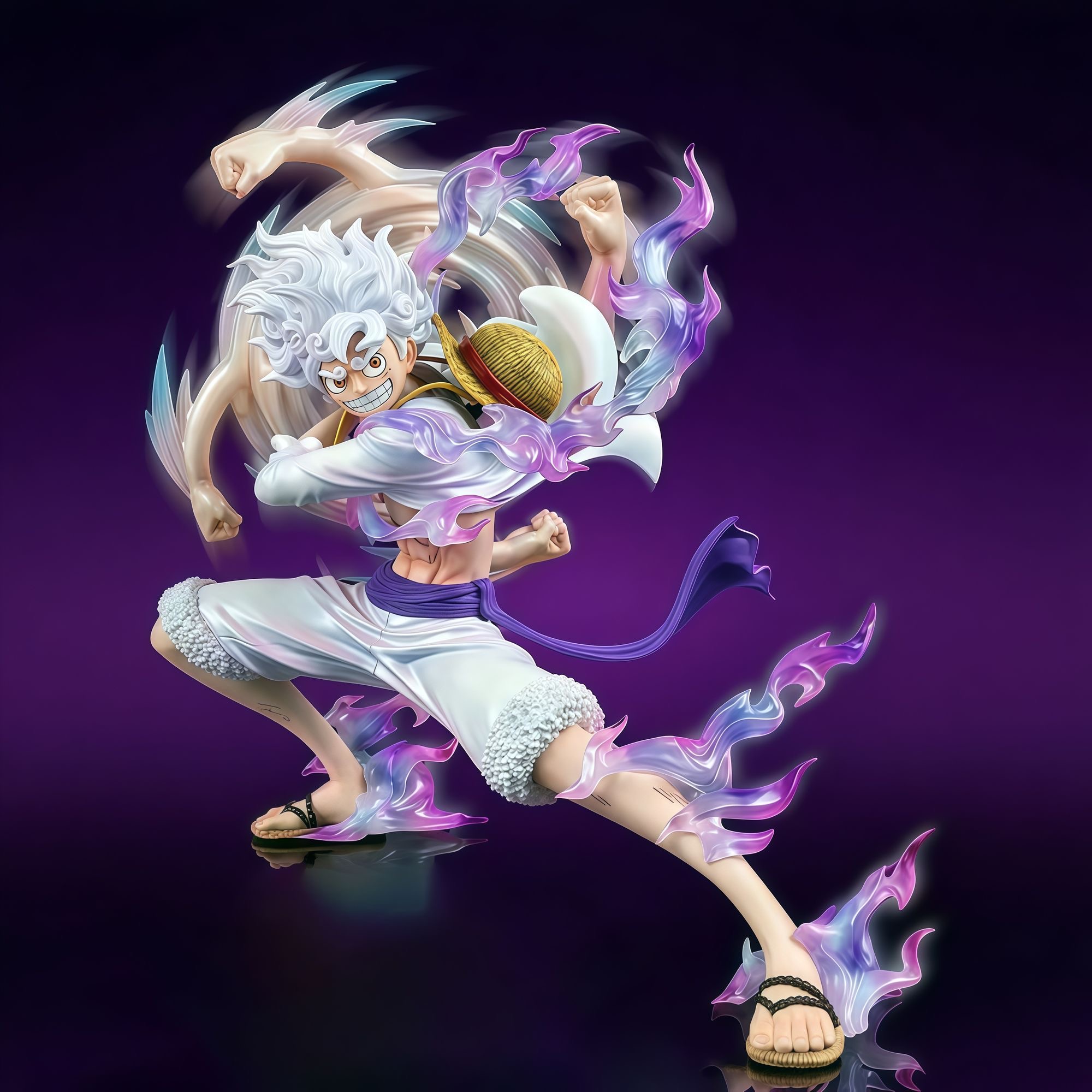 19 cm/7,48 Zoll Anime One Piece Ruffy Figur Gear 5 Ruffy Action Figure Sammlung Modell Spielzeug Geschenk