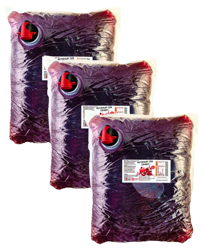 3X SOK Z GRANATU TŁOCZONY  100% GRANAT NFC NATURALNY ZESTAW 3L