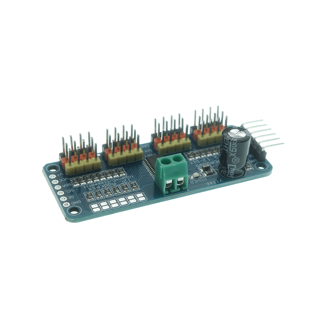 PCA9685PW 16 Channel 12-Bit PWM Servo Shield Driver I2C Interface PCA9685 Module For Raspberry Pi JYJDDIY