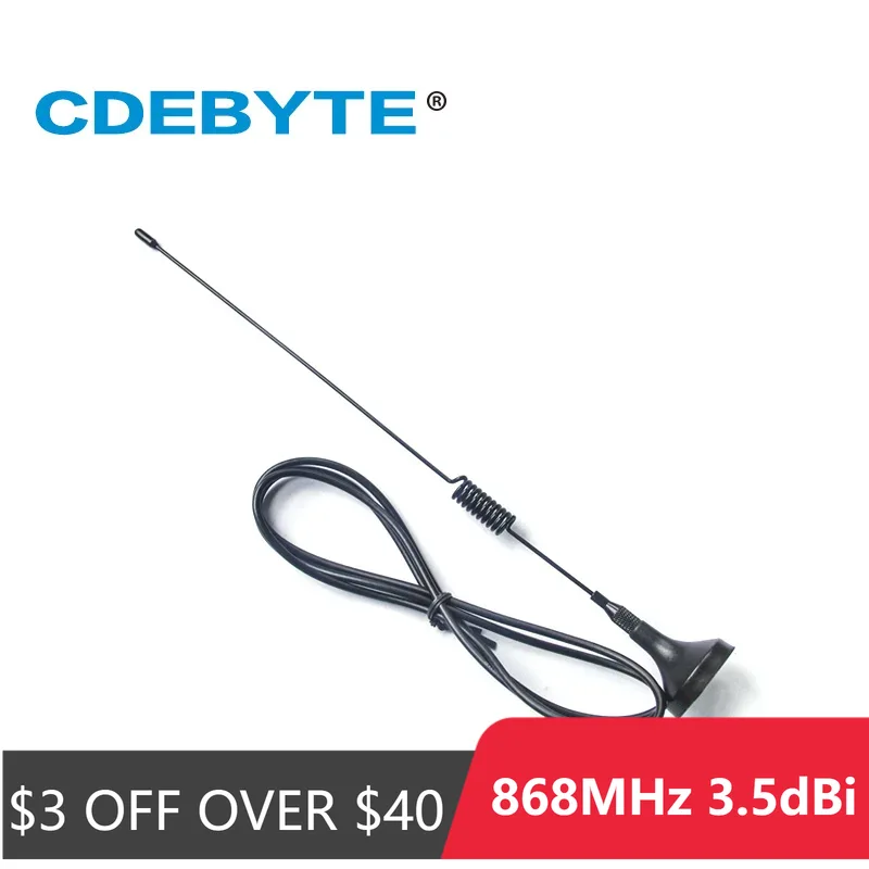 CDEBYE TX868-XPL-100 Wi-Fi антенна 868 МГц дБи с высоким коэффициентом усиления, всенаправленный интерфейс SMA, магнитное основание, 1 м питатель, антенна