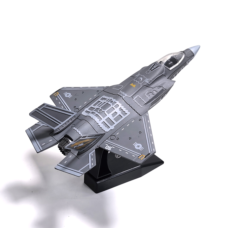 1 Stück DIY Puzzle Bausteine Militärmodell Zusammenbau-Sammlerspielzeug F14 F35 B2 Kampfjet AH64 Hubschrauber Modell Ornament Spielzeug
