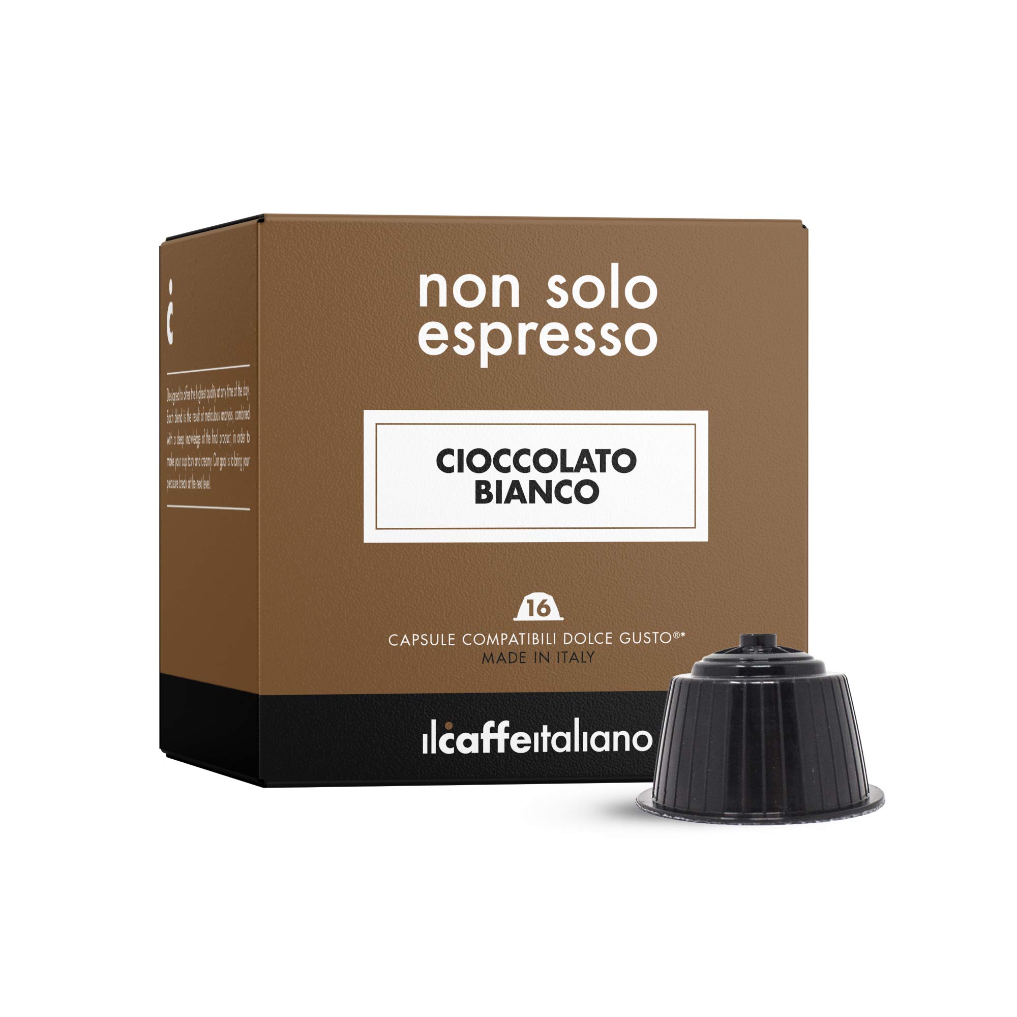 64 Weiße Schokoladenkapseln - Italienischer Kaffee - Dolce Gusto Kompatible Kapseln ®