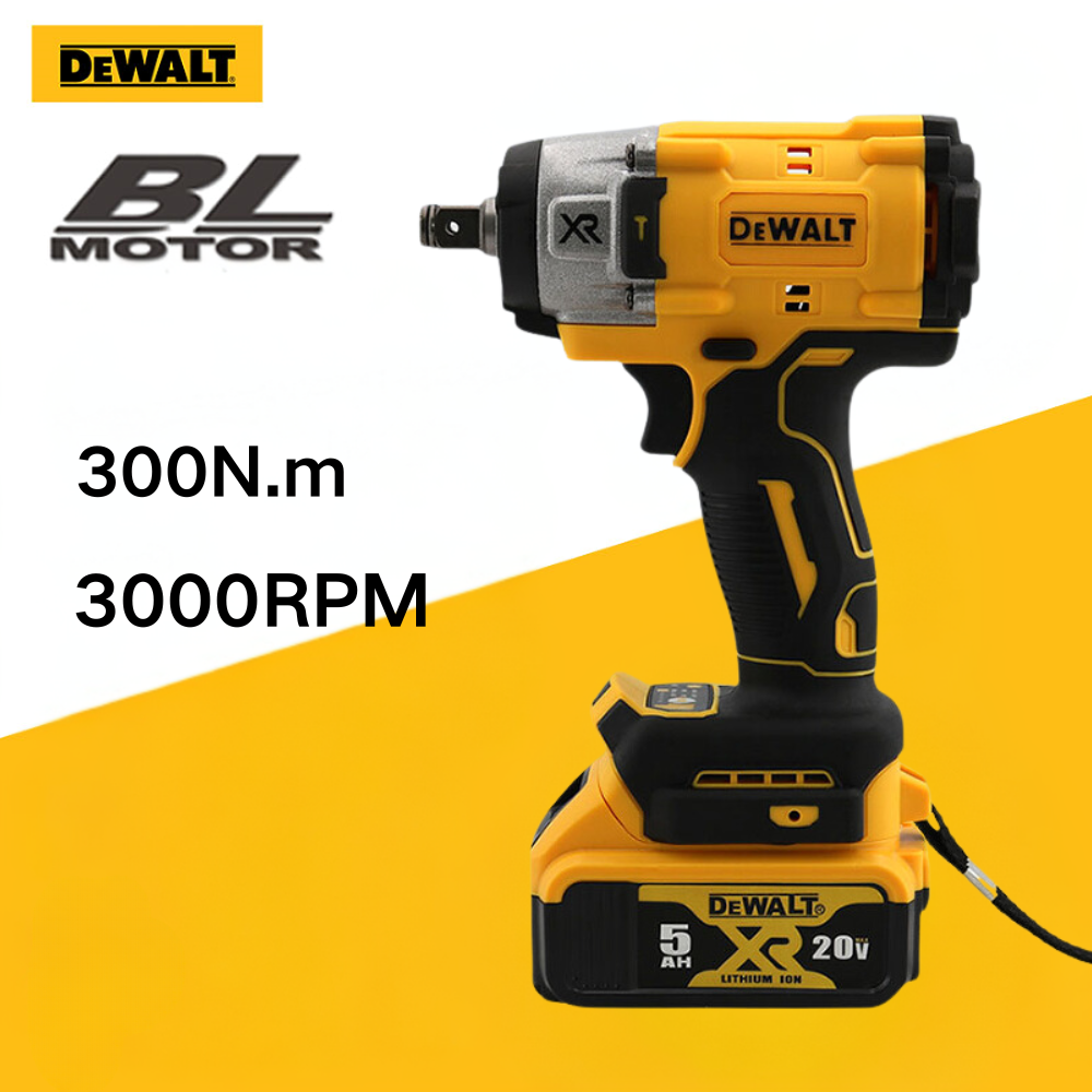 DeWalt Elektronarzędzia Klucz elektryczny 20v Klucz udarowy Regulowana prędkość Klucz udarowy 300N .M Kompaktowa wiertarka o wysokim momencie obrotowym Elektronarzędzie