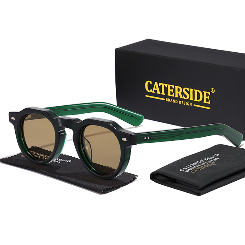 CATERSIDE อะซิเตทแว่นตากันแดดผู้ชายแบบเรียบง่ายโพลาไรซ์กรอบเล็กคุณภาพสูงแว่นตากันแดดผู้หญิงปาร์ตี้ท่องเที่ยวแว่นตากลางแจ้ง