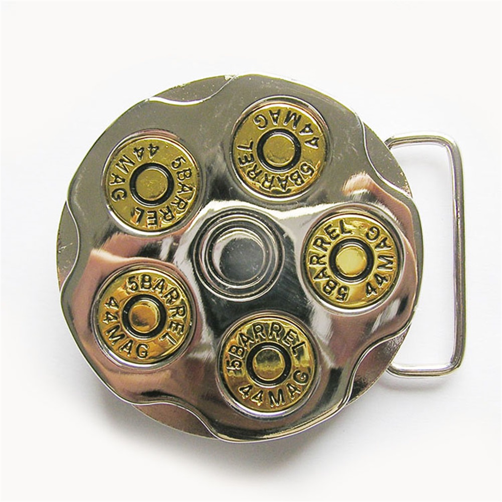 Nowa emaliowana klamra do paska Gun Bullet Round Spinning Spinner dostępna również w USA BUCKLE-GU043 Darmowa wysyłka