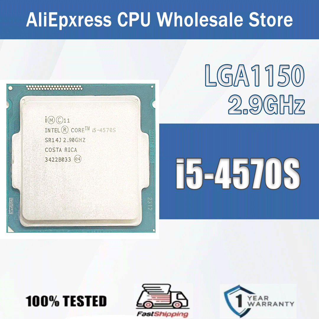 Intel Core i5-4570S 2.9GHz 6M TDP65W i7 4570S Cache jusqu'à 3.60 GHz processeur d'ordinateur serveur FC-LGA12C LGA 1150
