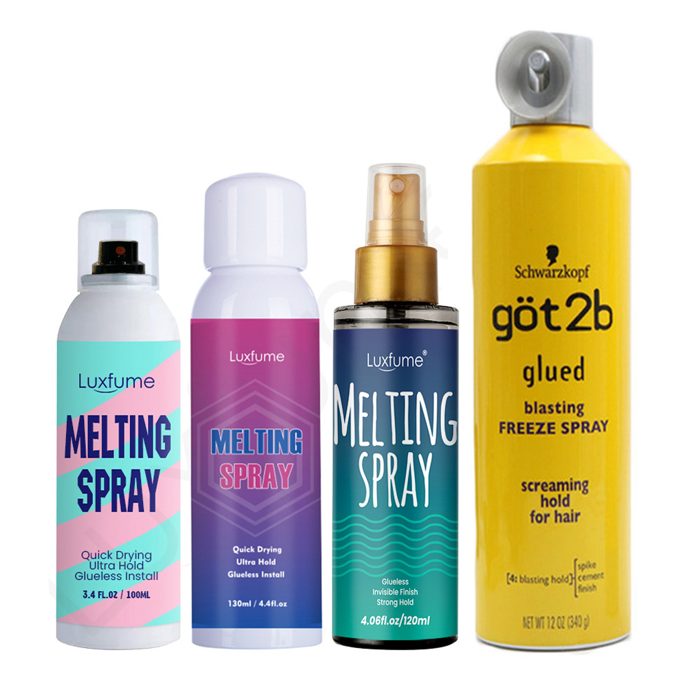 Spray de fusión para pelucas de encaje, Spray Got2b para peluca Got 2b, pegamento en aerosol para accesorios de Gel para el cabello con encaje frontal, juego de kit de instalación de peluca