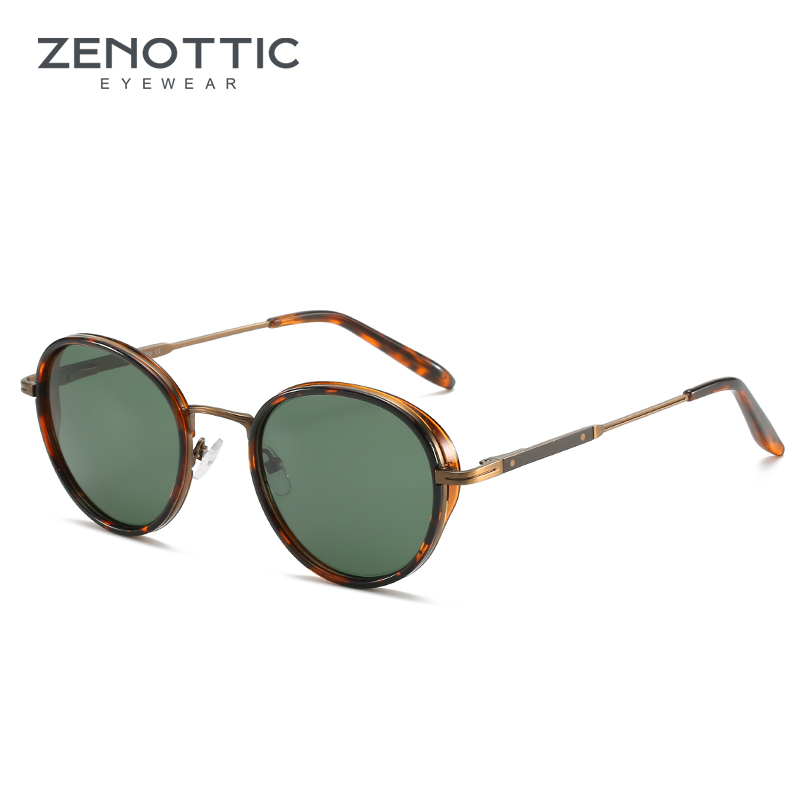 ZENOTTIC 2026/2025 Steampunk Sunglasses Round/Square Polarized Sun Glasses for Women Men Vintage UV400 Shades 430002