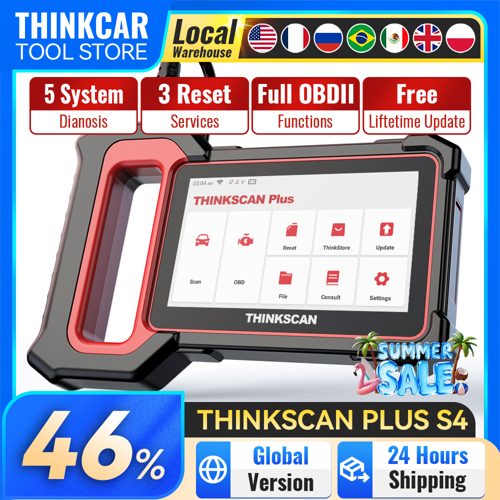 Thinkscan Plus S7 OBD2 Scanner Scanner diagnostico per auto per trasmissione ABS motore AC BCM IC Lettore di codici airbag Strumenti di scansione automatica