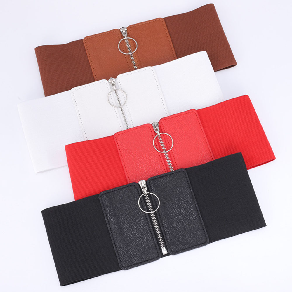 Cinturón de corsé elástico con cremallera para adelgazar, faja elástica grande, elegante, a la moda, cintura alta, vestido, camisa