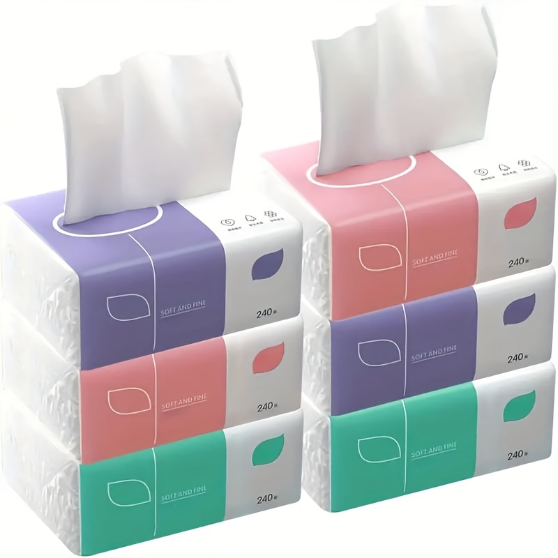 Nouveau en 2025, 1 pièce de mouchoirs Premium à 4 plis, 240 unités de chaque papier Recyclable, polyvalent pour serviette de toilette faciale, utilisation Durable et absorbante