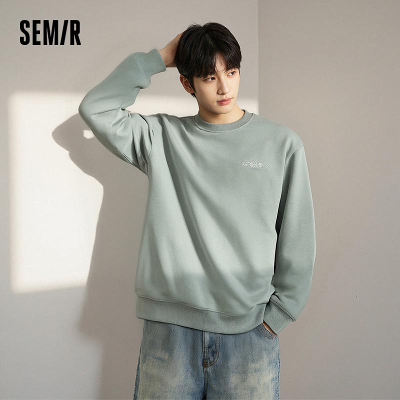 Semir Unisex Sweatshirt Normale schouder Ronde hals Zachte katoenlook Pullover Alledaagse casual stijl Herfsttop 2026