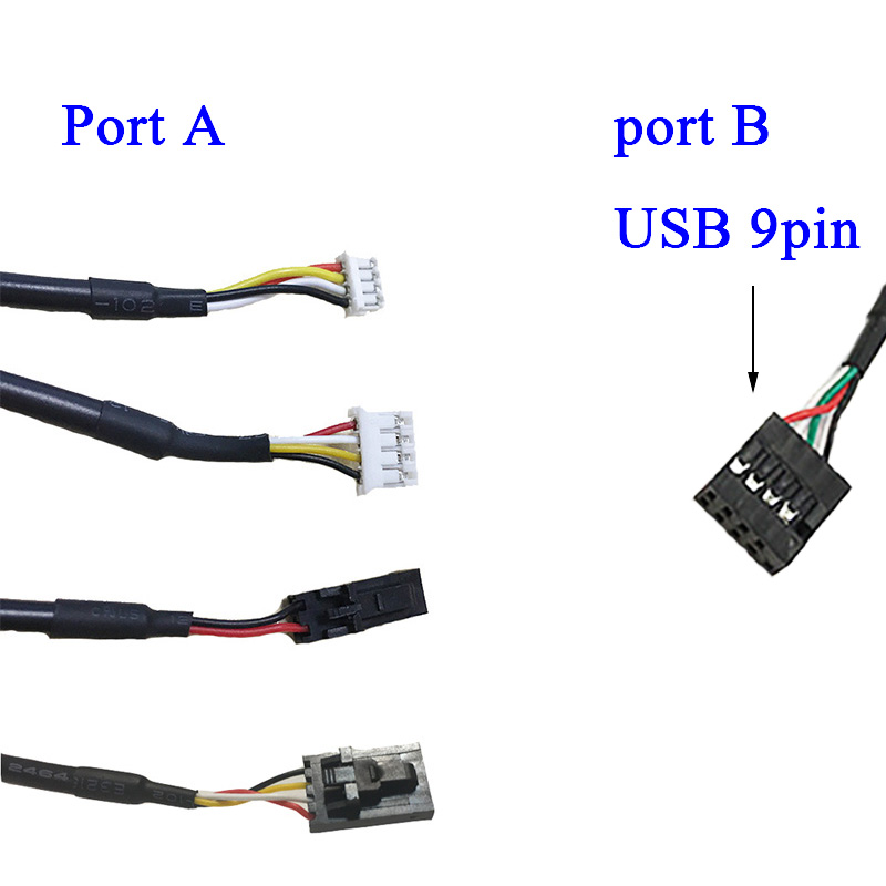 Cable USB Bluetooth 5.0 de escritorio, cable USB de 9 pines a PH2.0mm ZH1.5mm con paso de 2.54mm, cable de conexión de señal de 4 pines