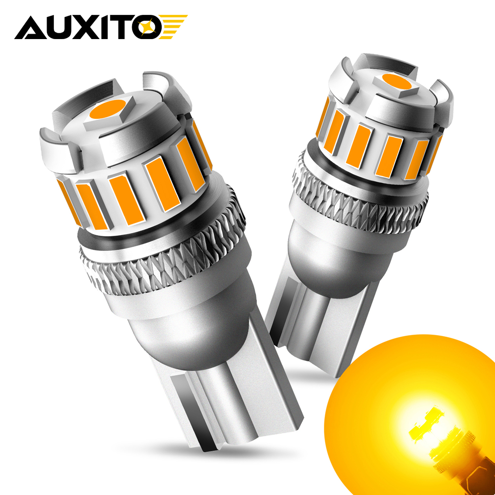 T10 Ambre Canbus No Brave W5W LED Signal Lamp, Parking Planner Plate Light, Éclairage intérieur du coffre breton, Jaune, Rouge, 2pcs