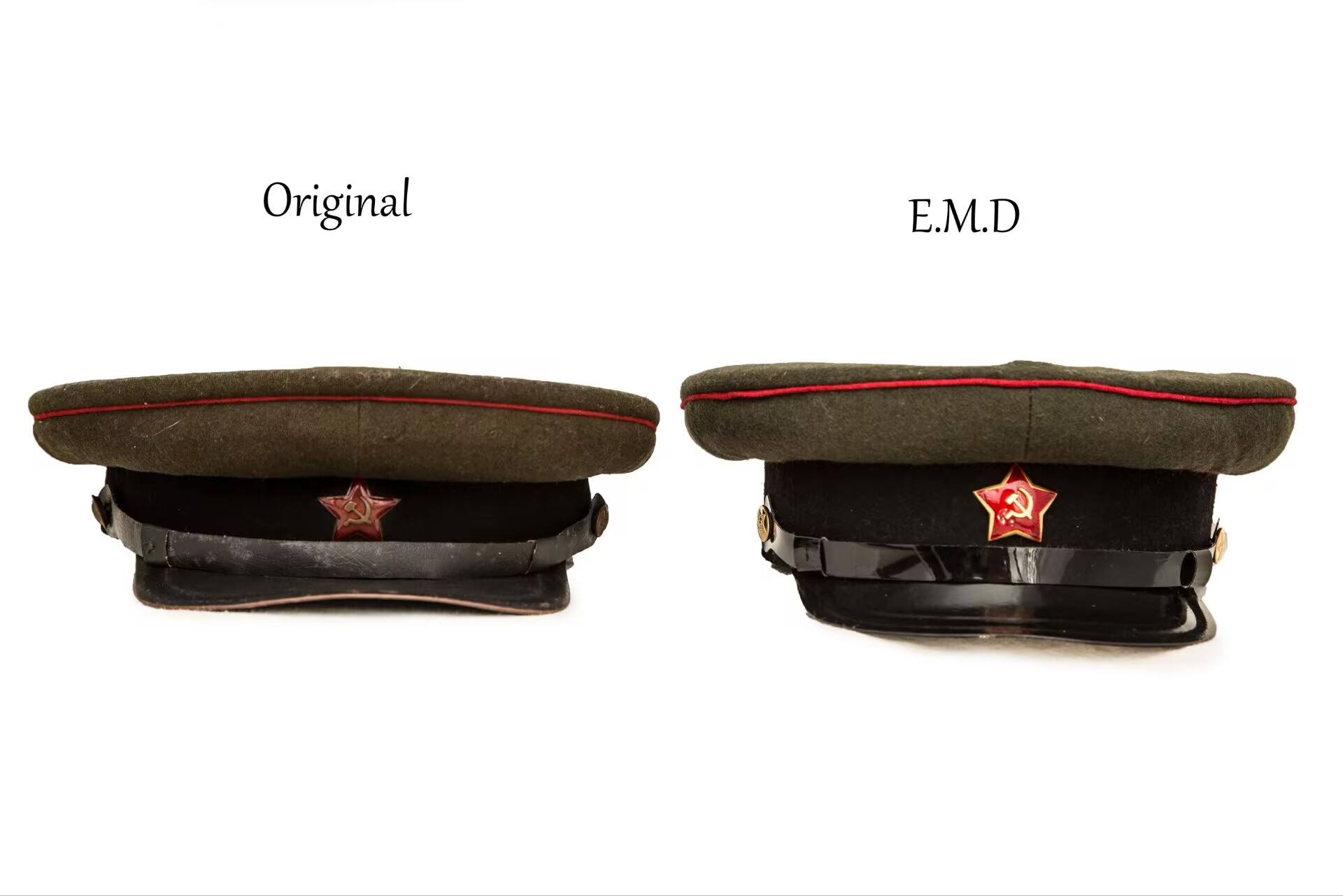 E.M.D. Chapeau d'artillerie M35 de l'ère soviétique