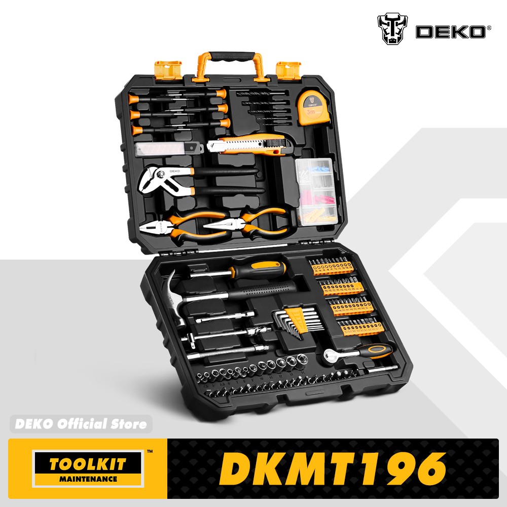 набор инструментов DEKO edc 128 шт., универсальный набор ручных инструментов для дома с ящик для инструментов , набор торцевых гаечных ключей, ударная отвертка,инструменты,мультитул,набор инструментов авто