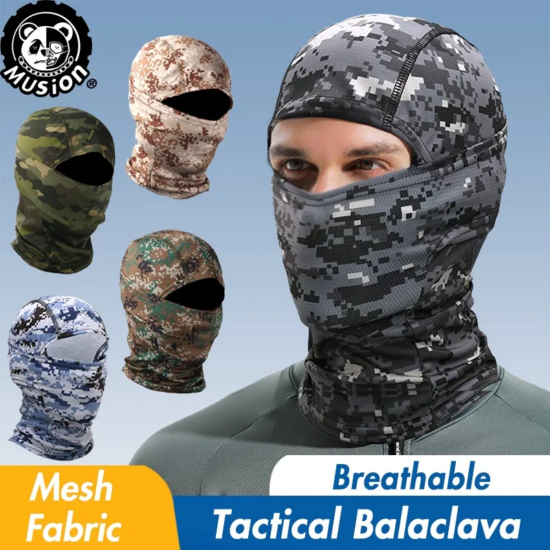 Musion Camo Kominiarka Maska Bandana Kaptur Nakrycie głowy do jazdy na rowerze Narciarstwo Polowanie