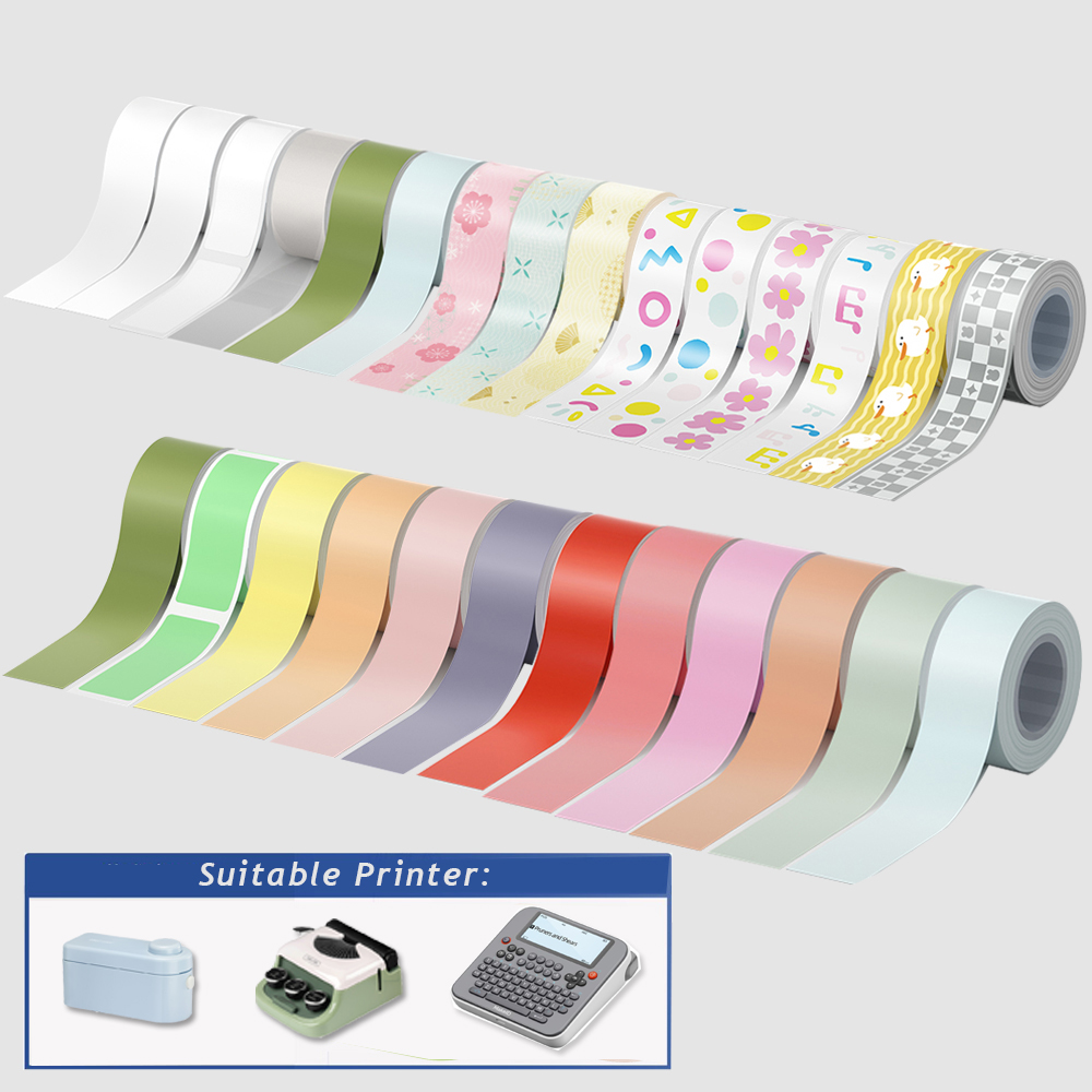 1 rollo de papel adhesivo para hacer etiquetas MAKEID M1/L1/E1 Mini/Mini HD cinta laminada para etiquetado de oficina