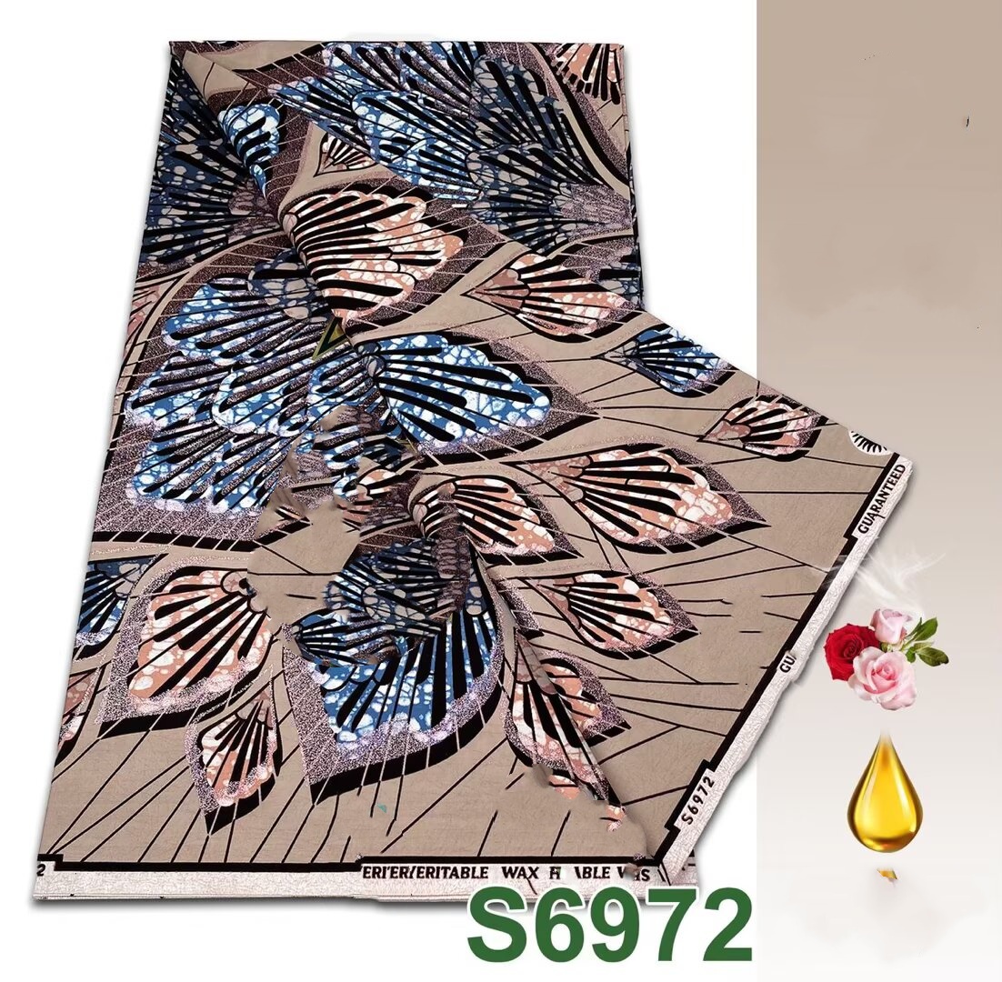 2026 New Style Nigeria Golden- Wax Print Fabric - High Quality African Wax Print Fabric for Patchwork, Clothing & DIY" 3C5