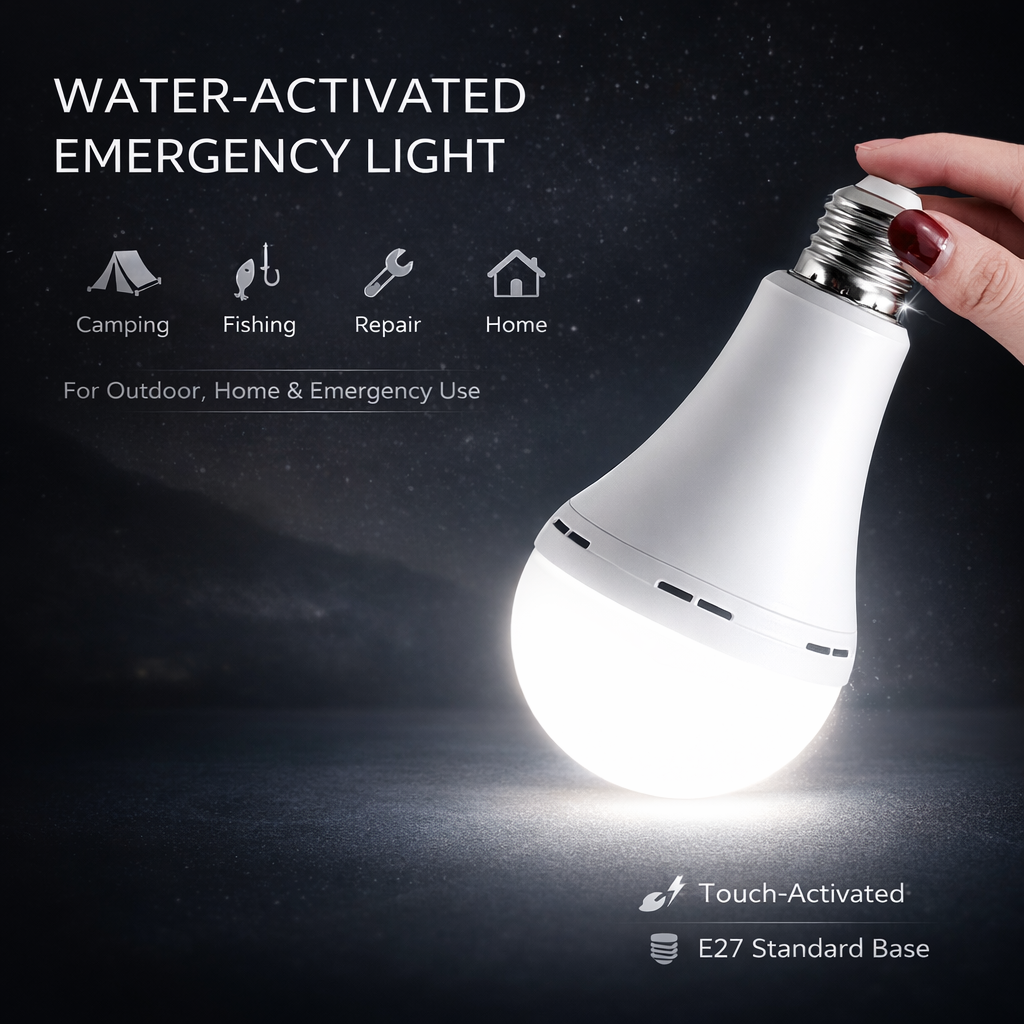 หลอดไฟฉุกเฉิน LED 7W 9W 12W 15W แบบชาร์จไฟได้ ประหยัดพลังงาน สำหรับใช้ในบ้าน ไฟสำรองเมื่อไฟดับ แบบพกพา